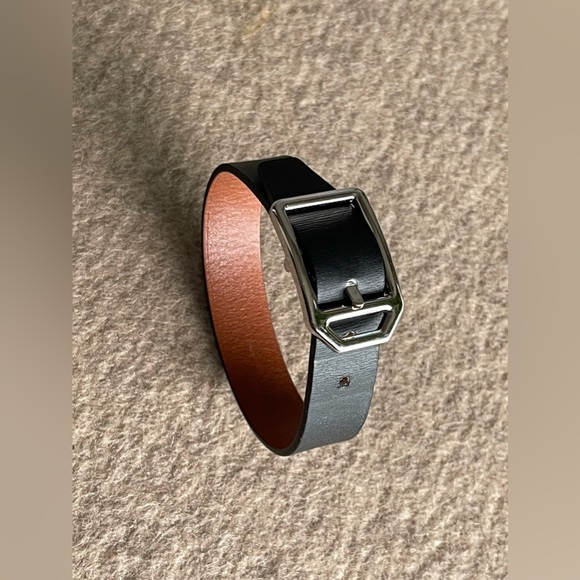 Hermes double sided bracelet, black and gold. - Picture 4 of 4